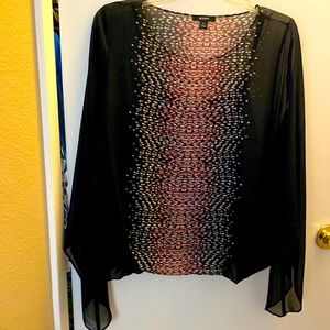 ALFANI Women’s Flare Sleeves with Undertop Attached Tops